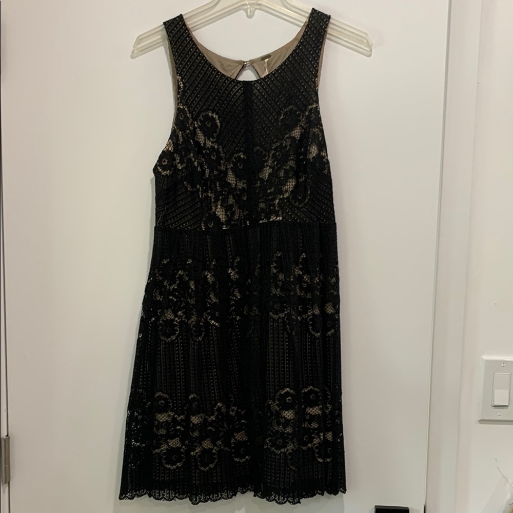 Free People Black Sleeveless A-line Cocktail Dress